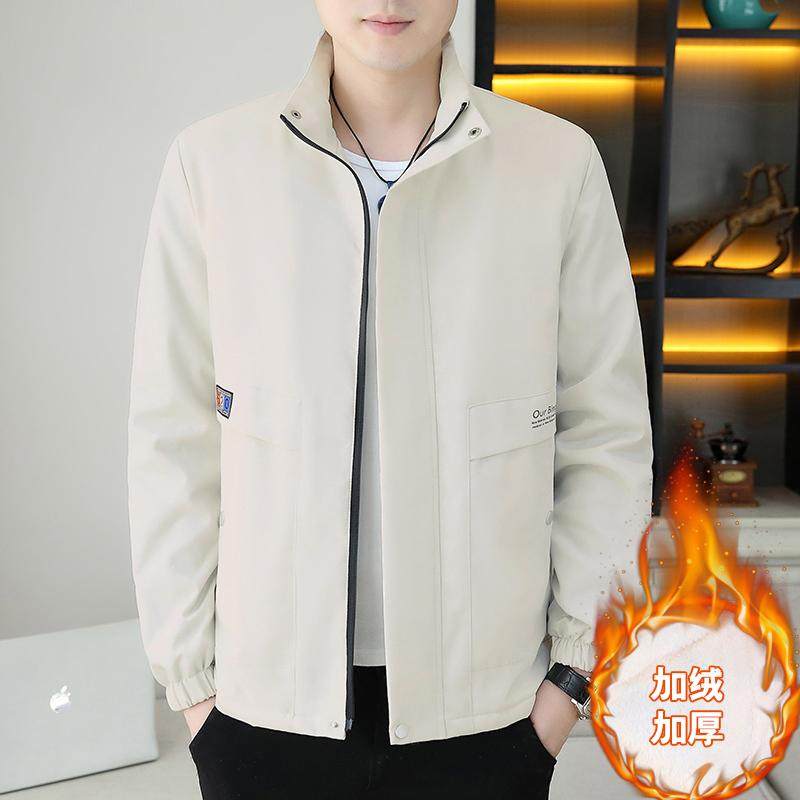 冬季加绒加厚立领棉衣外套男休闲夹克青中年防寒保暖棉袄潮流棉服