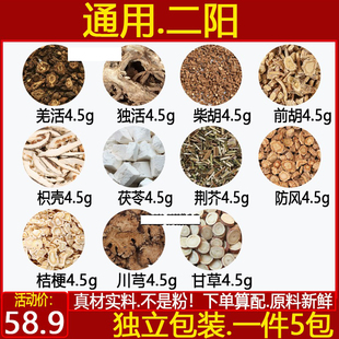 羌活独活柴胡前胡枳壳茯苓荆芥防风桔梗川芎甘草二阳精选原材料