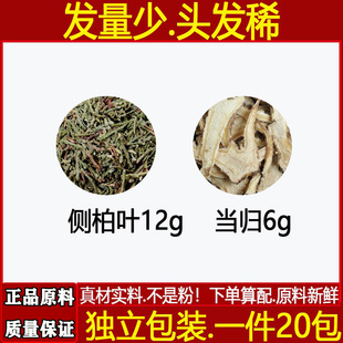侧柏叶12当归6发量少掉头发侧柏叶当归茶中药材一件20付