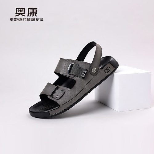 奥康男士夏季勃肯凉拖软底防滑