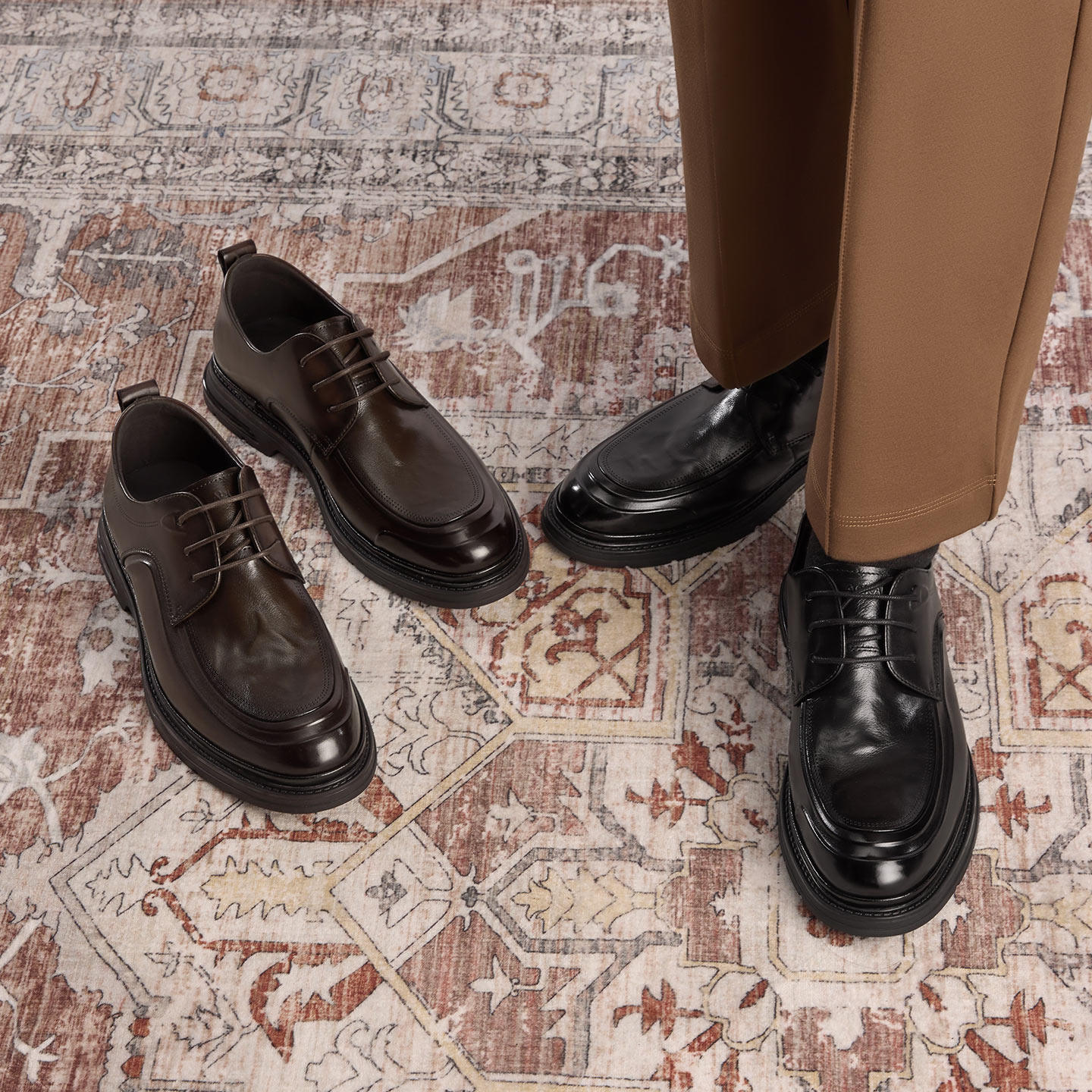 奥康 男鞋2025秋季德比鞋男士真皮通勤系带皮鞋门店发货