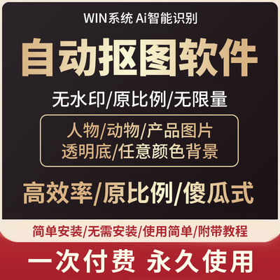 人物抠图换背景一键自动抠图软件修图片电商白底图ai智能抠图工具