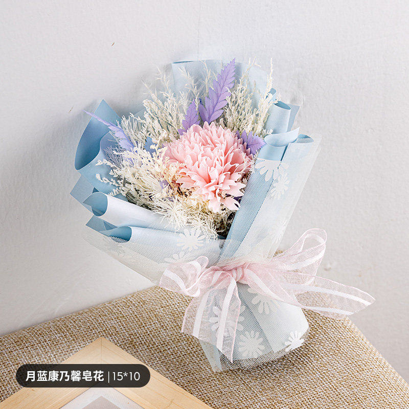 永生迷你花束小束mini毕业伴手礼粉康乃馨三八妇女节儿童节送妈妈图片