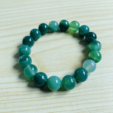 贝壳子【绿玛瑙】冰凉手感绿色玛瑙女生手饰手链手串精致日常饰品
