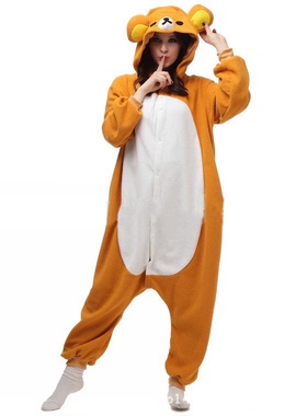 Onesie轻松熊迪士尼卡通动物连体睡衣情侣冬家居万圣节Rilakkuma