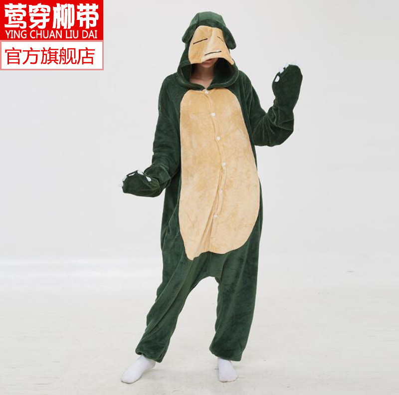 卡比兽卡通连体睡衣男女演出服秋