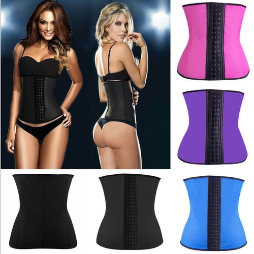 Latex Corset 独家定制9根钢骨橡胶束身衣 waist trainer 塑身衣