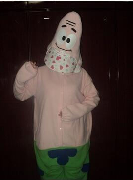 日本派大星卡通动漫情侣连体睡衣