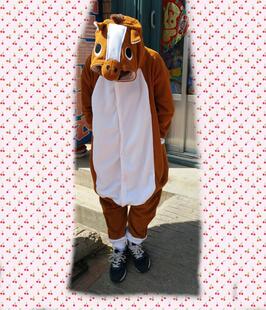 日本原单cos成人马衣服演出服装卡通连体睡衣扮演kigurumi onesie