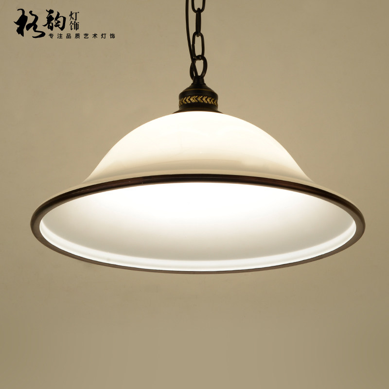 餐厅吊灯美式简约单头吊灯田园灯具吊灯餐厅灯