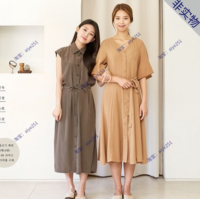 韩文 连衣裙裁剪纸样图 手作服diy闺蜜装纸样 55～88码非实物A0