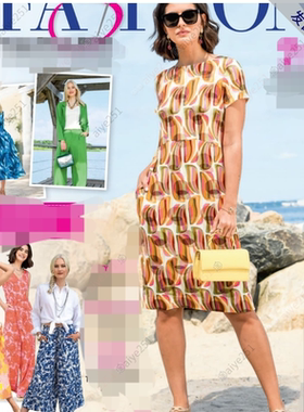 德文 22款德国Fashion手作裁剪 2025女装 DIY自制服装 A4纸样图