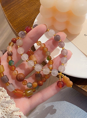 时尚天然石国风复古手链