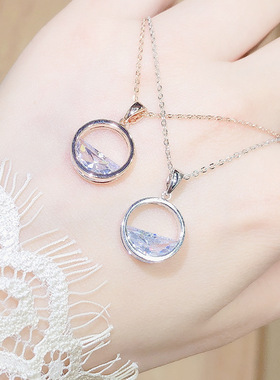 一汪清泉锆石小清新项链