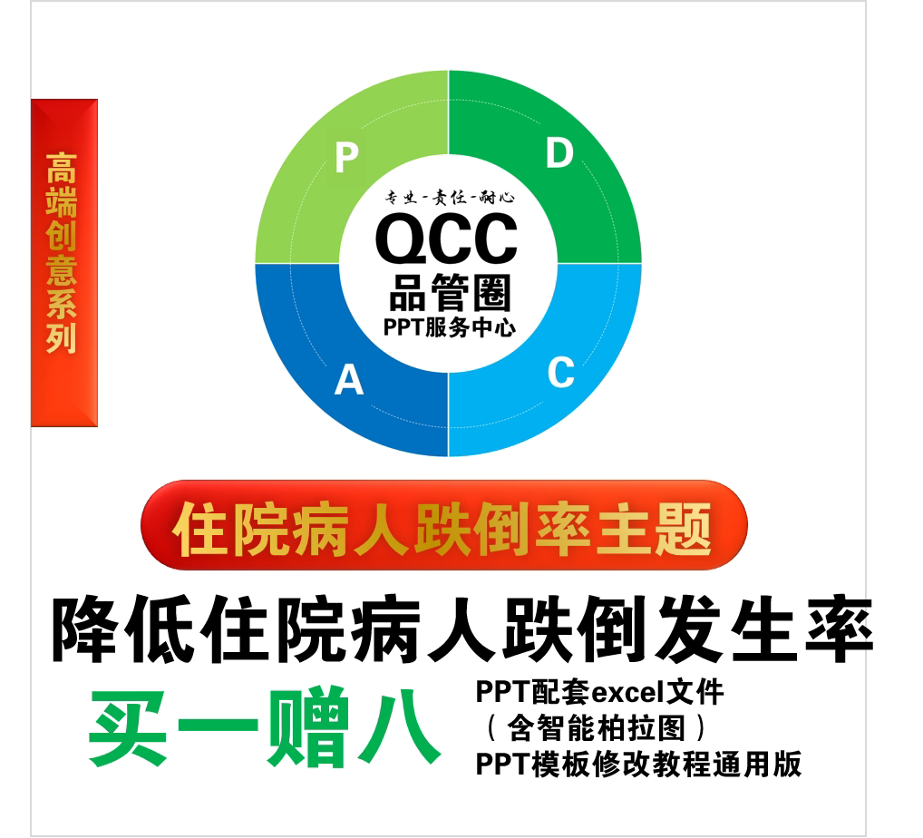 降低住院病人跌倒发生率主题品管圈柏拉图含配套excel文件