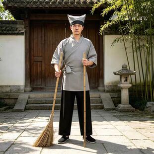 古代农民汉服男装古装平民百姓舞台演出服祭祀复古服装民族风老年