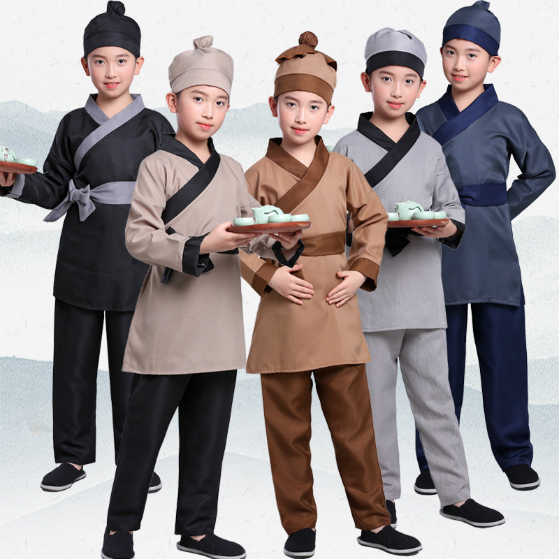 儿童古装汉服男童古代农民老百姓