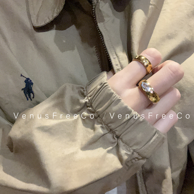 18k镀金欧美大钻加粗戒指