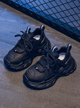 男童老爹鞋软底2025年秋冬季新款儿童软底运动鞋透气女童跑步鞋子