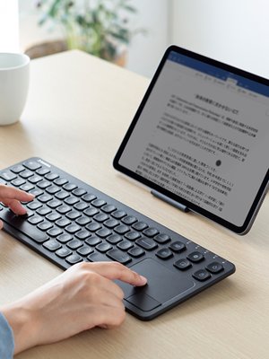 日本SANWA充电蓝牙无线键盘带触摸板锂电池电脑笔记本ipad键盘