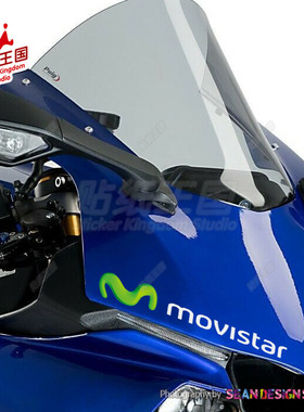 适用YAMAHA R1R3R6雅马哈车队赞助商 movistar罗西摩托车贴纸