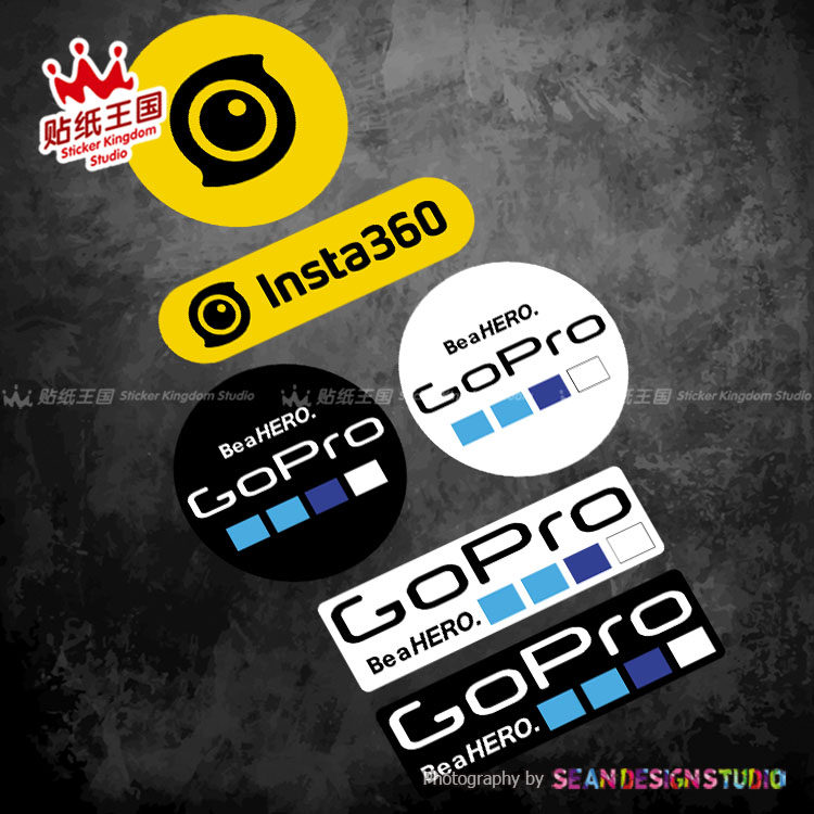 适用Gopro Hero insta360 极限运动滑雪骑行头盔贴纸机车摩托车贴