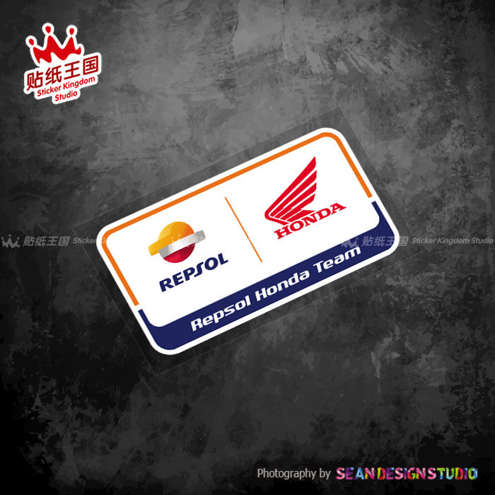 适用MotoGP本田车队机油赞助商贴纸摩托车个性装饰改装防水反光贴