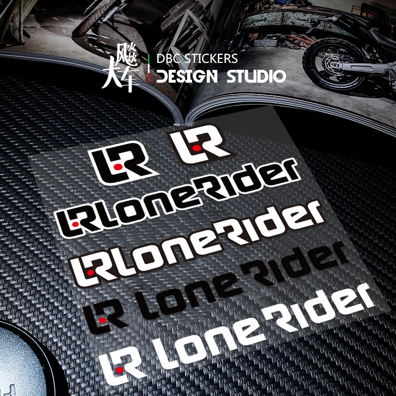 摩托车贴纸LoneRider机车装备装饰贴防水改装反光贴花