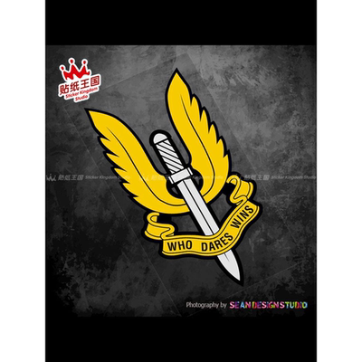 适用英国皇家特种空勤团 SAS 军事 军标01 汽车车身贴纸 防水贴花