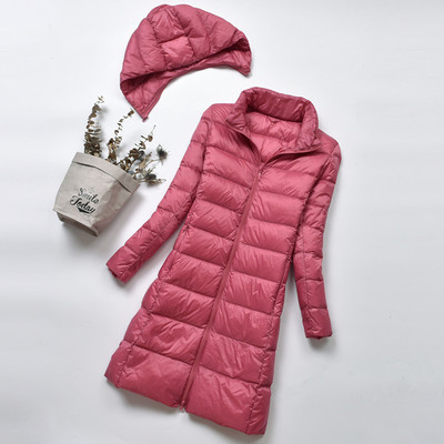 可脱卸戴帽女士时尚轻薄羽绒服