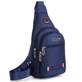 男士 单肩斜挎包防水牛津布胸前潮牌运动休闲小跨包背包男包包胸包