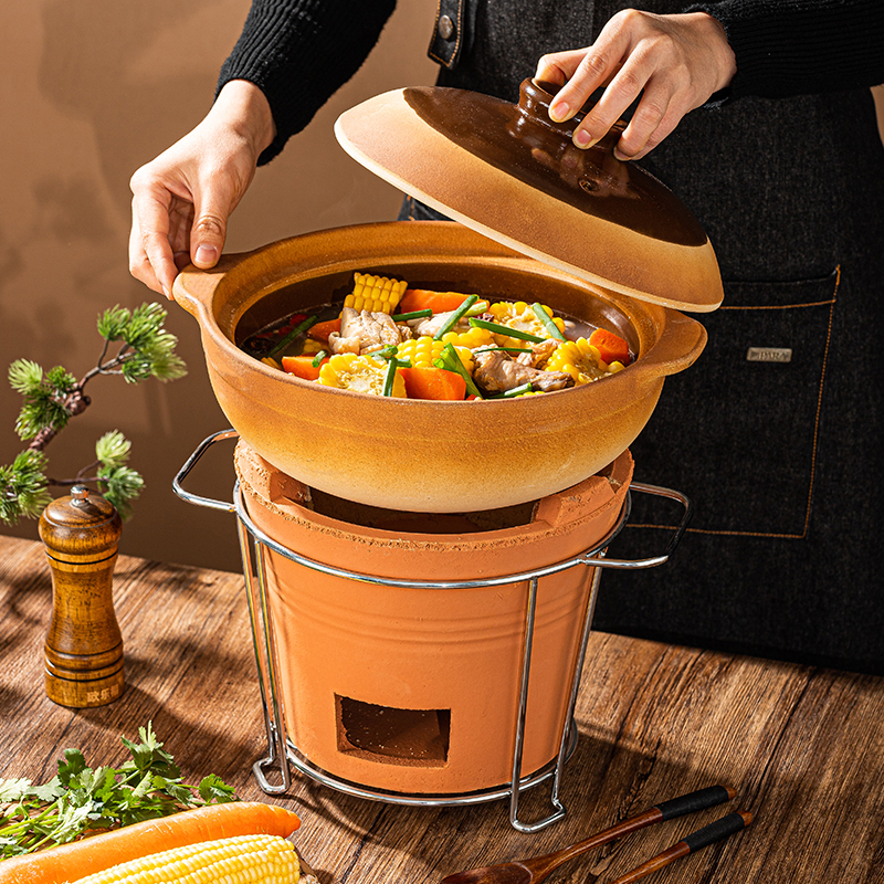 新中式炭爐燉肉煲湯陶土砂鍋