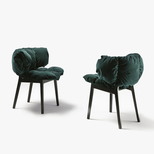 意大利edra -BlueVelvet同款被窝般舒适现代艺术设计单人椅子上海