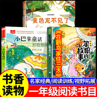 2026寒假书香共读一年级课外书小巴掌童话变色龙不见了笨狼的故事在鹳鸟家住三天 一年级阅读课外书必读老师推荐