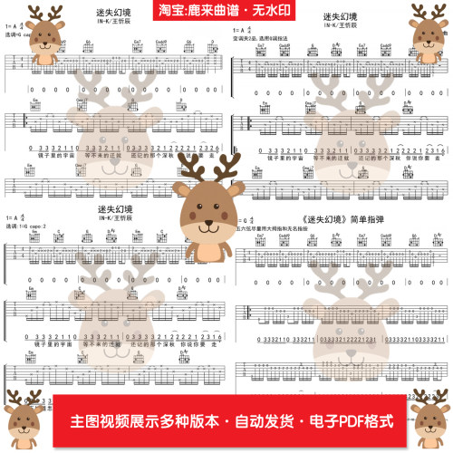 迷失幻境 - IN-K 王忻辰 吉他谱 共8个版本 PDF电子格式
