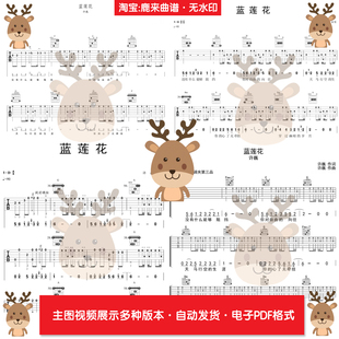 蓝莲花 - 许巍 共16个版本 吉他谱 指弹谱 PDF电子格式