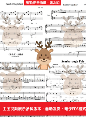 Scarborough Fair 斯卡布罗集市 共16个版本 钢琴谱 电子格式