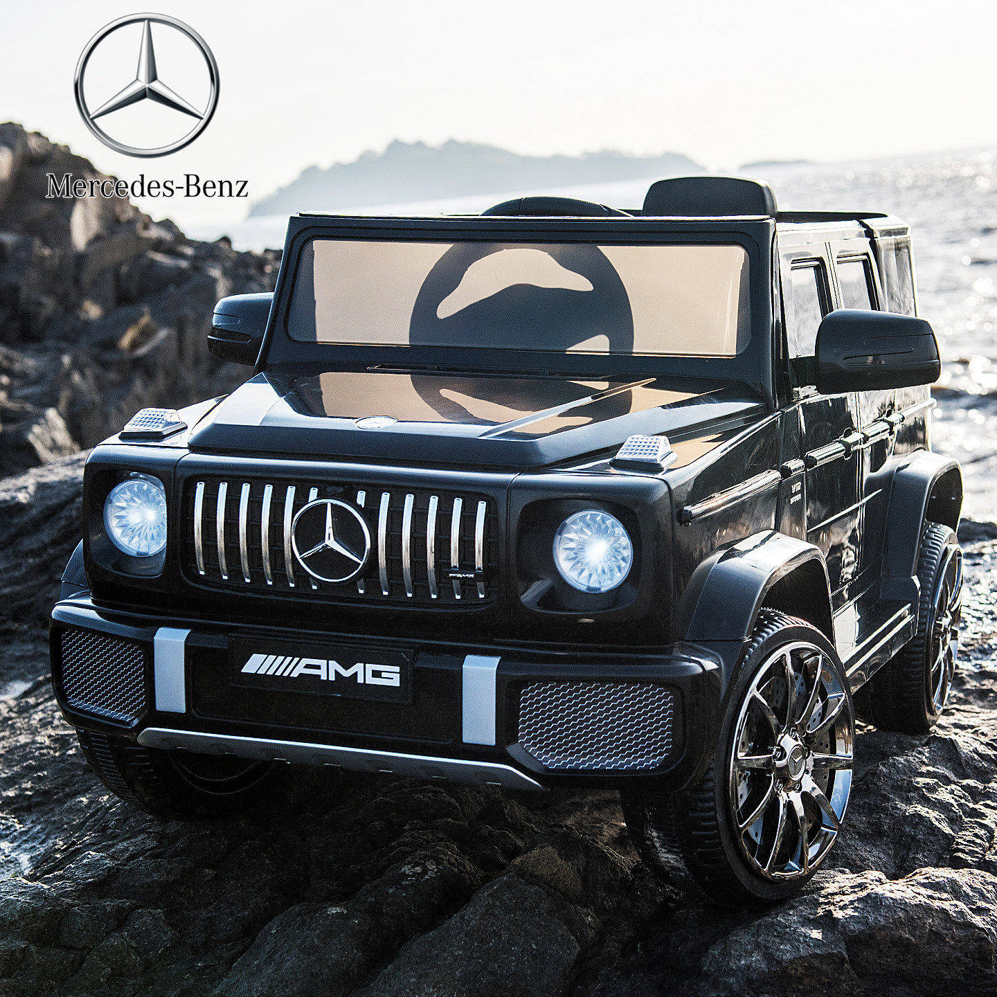 奔驰大G婴儿童电动车四轮遥控汽车小孩越野童车宝宝玩具车可坐人