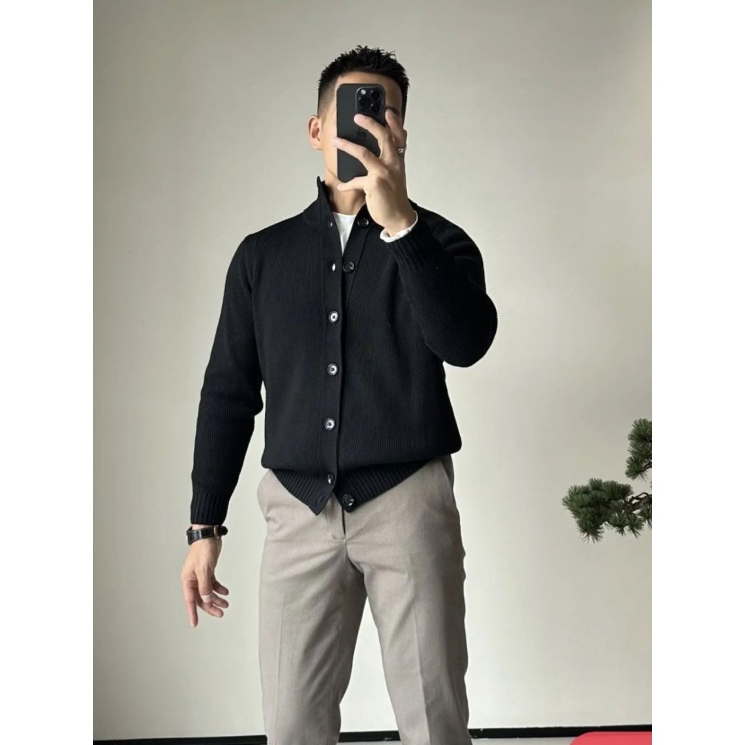 老钱风纯色简约半高领毛衣男女秋冬高级感cleanfit针织衫开衫外套,男装,针织衫/毛衣,淘宝优惠券,粉丝福利购,淘宝优惠卷