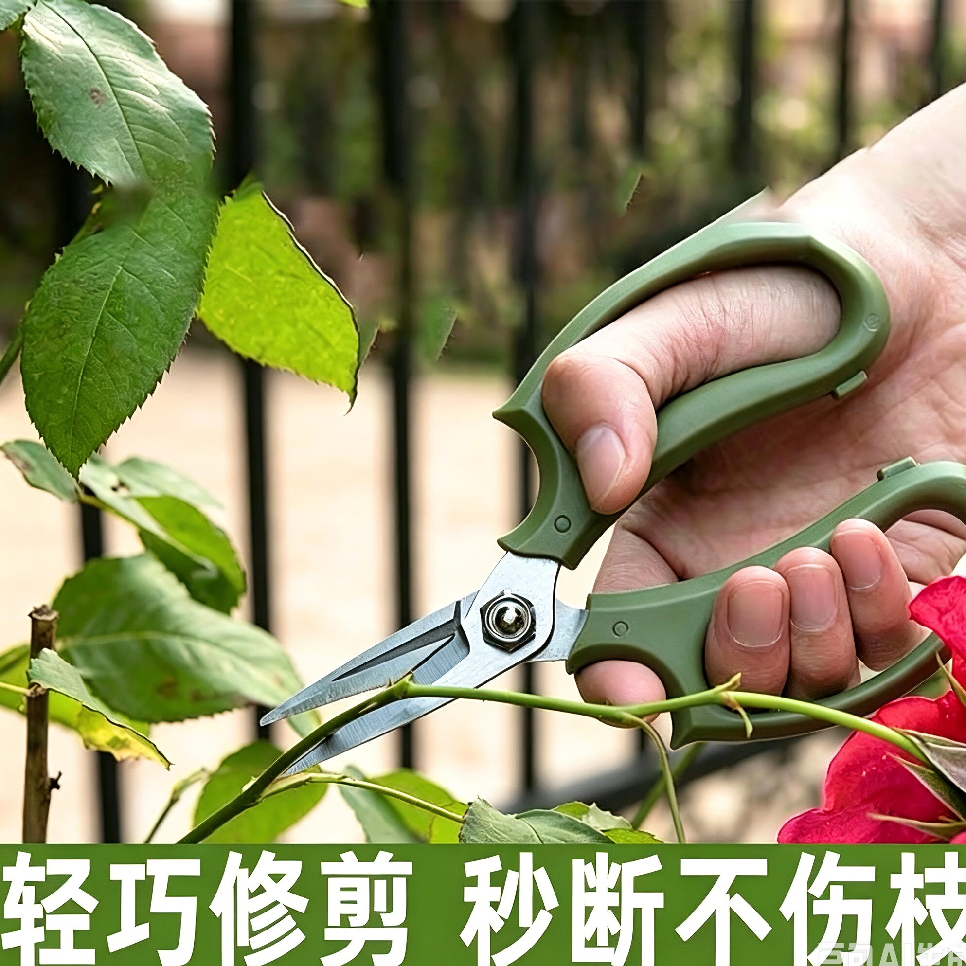 深邦专业园艺修枝剪扦插修花枝剪刀家用花店尖头直头辅料剪花艺剪