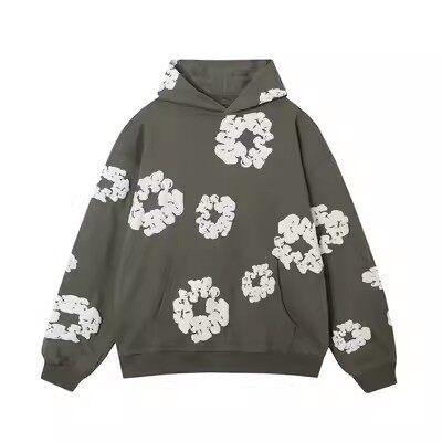 데님 눈물 카니예의 같은 스타일 폼 카폭 하이 스트리트 루즈 후드 티셔츠 캐주얼 스웨트 팬츠 정장 트렌디