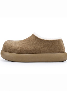 厚底小土豆勃肯鞋加绒毛毛鞋女2025年冬季新款百搭河南桑坡雪地靴