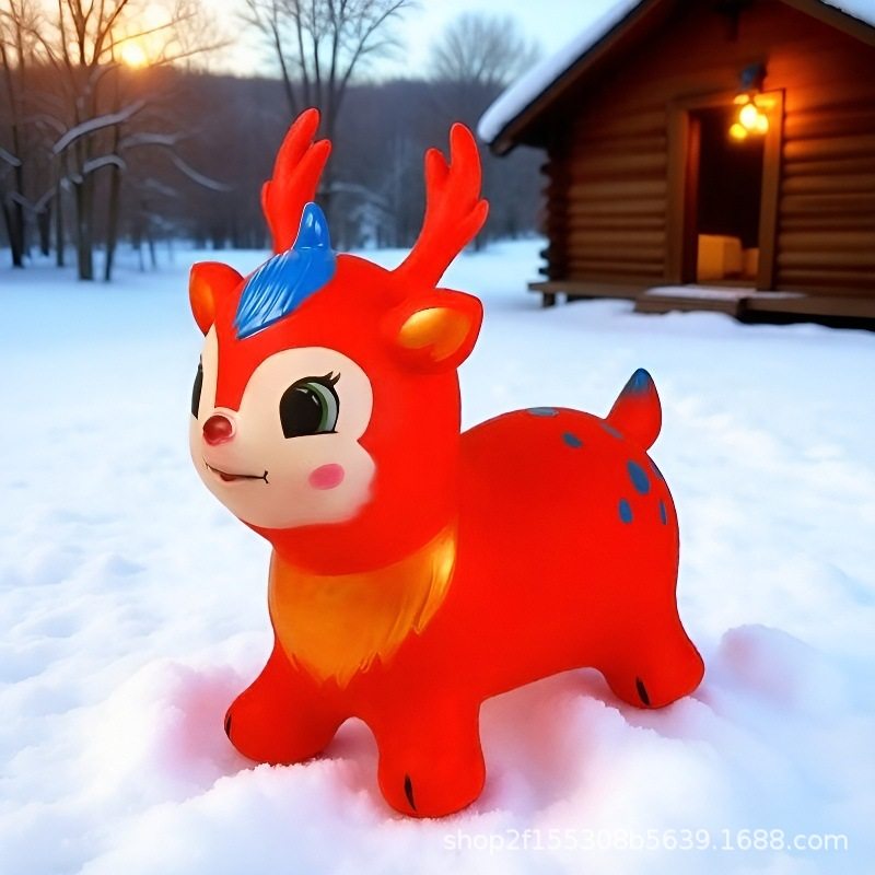 PVC跳跳马儿童充气动物卡通小鹿呆萌可爱骑马玩具加厚安全,玩具/童车/益智/积木/模型,音乐跳跳球,淘宝优惠券,粉丝福利购,淘宝优惠卷