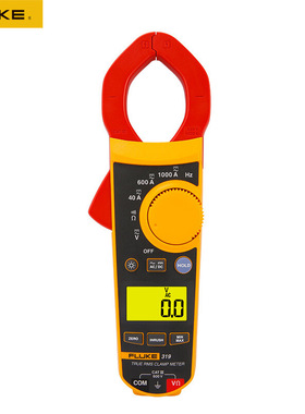 FLUKE福禄克F319电流表317真有效值交直流数字钳形表高精度万用表