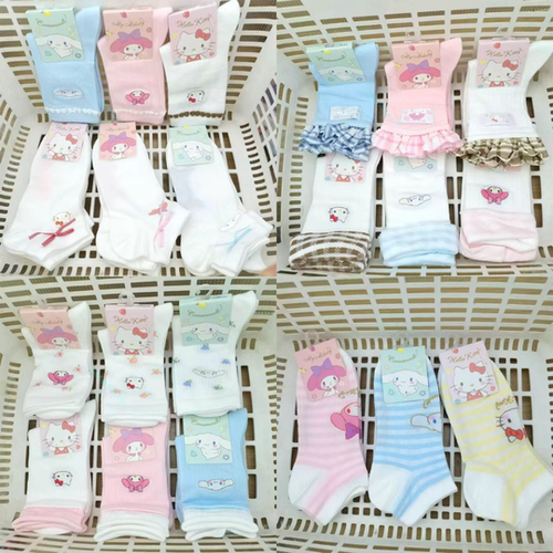 名创优品三丽鸥春日花语袜子