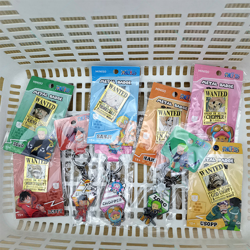 MINISO名创优品OnePiece海贼王双色人物金属挂件路飞佐罗挂饰