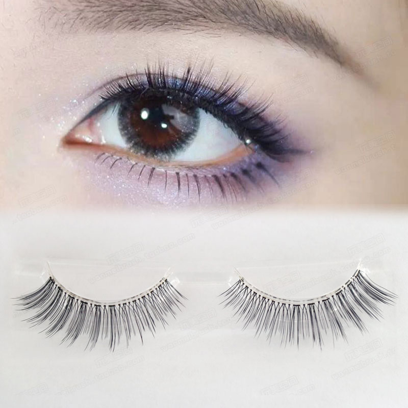 日常假睫毛眼尾加长加密逼真淡妆