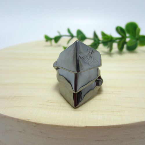 thumbnail for Titanium Black Fashion Three Ring Openable Saturn Ring-D8008