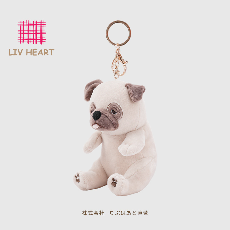 LIVHEART可爱巴哥犬公仔挂件