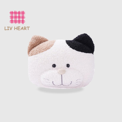 livheart茶米猫靠垫丽芙之心